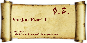 Varjas Pamfil névjegykártya